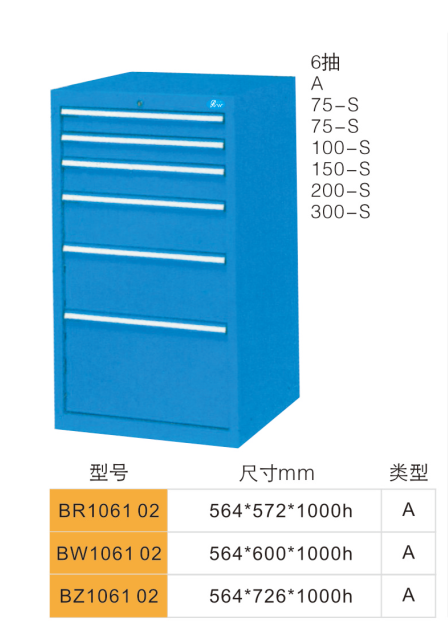 BR106102-6抽工具柜